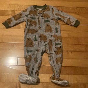 Carters bear fleece footie boys 12 months
